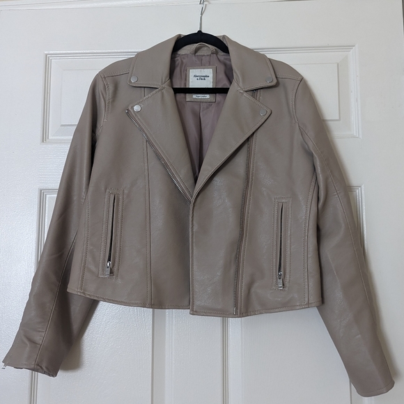 Abercrombie & Fitch Vegan Leather Moto Jacket - Picture 3 of 8
